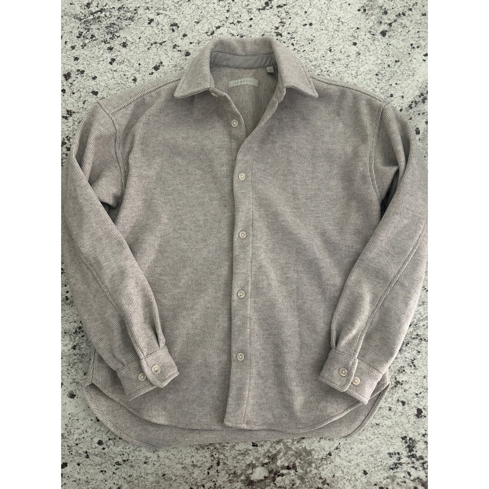 Urban Outfitters Standard Cloth Button Down Shirt Grey Beige XS